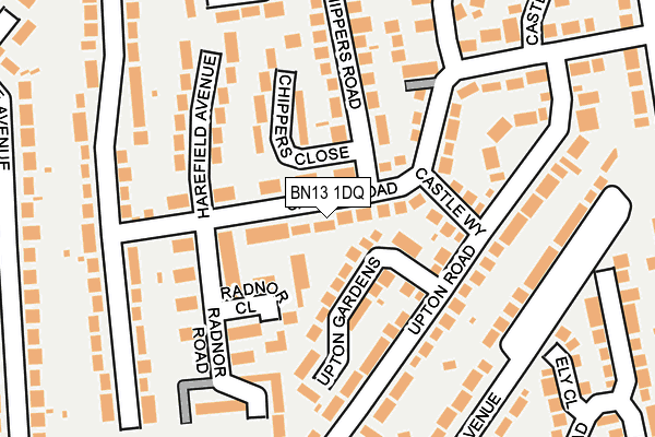 BN13 1DQ map - OS OpenMap – Local (Ordnance Survey) BN13 1DQ map - OS OpenMap – Local (Ordnance Survey)