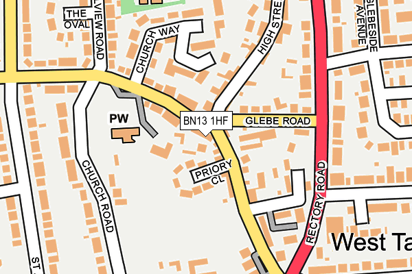 BN13 1HF map - OS OpenMap – Local (Ordnance Survey) BN13 1HF map - OS OpenMap – Local (Ordnance Survey)