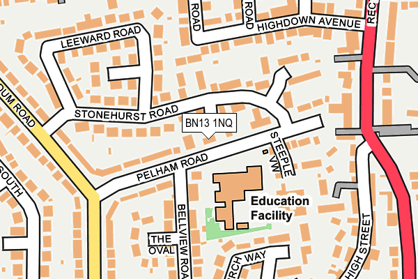 BN13 1NQ map - OS OpenMap – Local (Ordnance Survey) BN13 1NQ map - OS OpenMap – Local (Ordnance Survey)