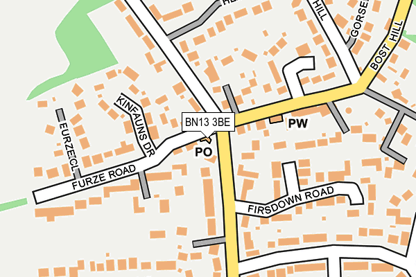 BN13 3BE map - OS OpenMap – Local (Ordnance Survey) BN13 3BE map - OS OpenMap – Local (Ordnance Survey)