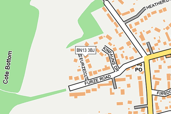 BN13 3BJ map - OS OpenMap – Local (Ordnance Survey) BN13 3BJ map - OS OpenMap – Local (Ordnance Survey)