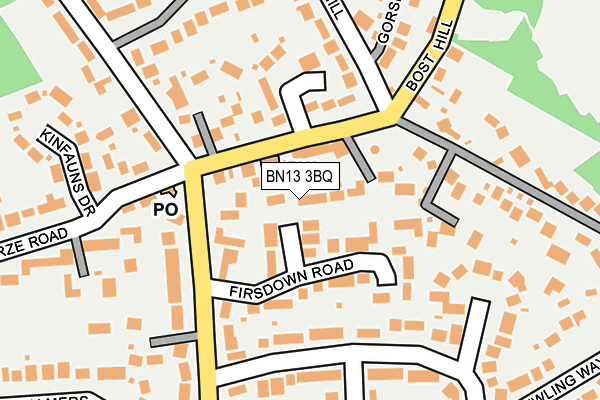 BN13 3BQ map - OS OpenMap – Local (Ordnance Survey) BN13 3BQ map - OS OpenMap – Local (Ordnance Survey)