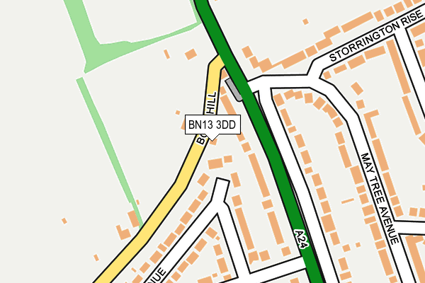 BN13 3DD map - OS OpenMap – Local (Ordnance Survey) BN13 3DD map - OS OpenMap – Local (Ordnance Survey)