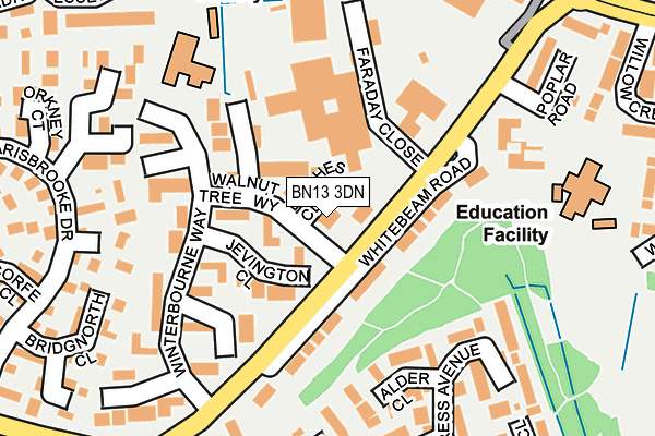 BN13 3DN map - OS OpenMap – Local (Ordnance Survey) BN13 3DN map - OS OpenMap – Local (Ordnance Survey)