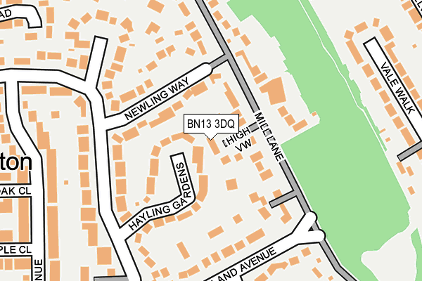 BN13 3DQ map - OS OpenMap – Local (Ordnance Survey) BN13 3DQ map - OS OpenMap – Local (Ordnance Survey)