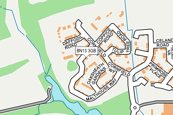 BN13 3GB map - OS OpenMap – Local (Ordnance Survey) BN13 3GB map - OS OpenMap – Local (Ordnance Survey)