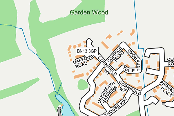 BN13 3GP map - OS OpenMap – Local (Ordnance Survey) BN13 3GP map - OS OpenMap – Local (Ordnance Survey)