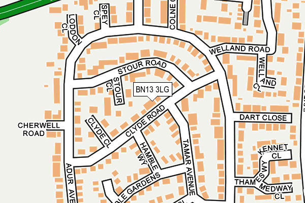 BN13 3LG map - OS OpenMap – Local (Ordnance Survey) BN13 3LG map - OS OpenMap – Local (Ordnance Survey)