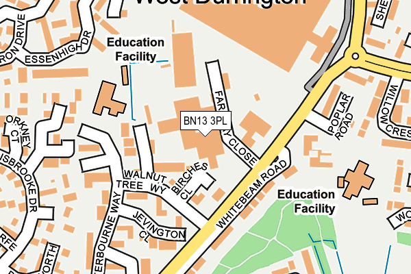 BN13 3PL map - OS OpenMap – Local (Ordnance Survey) BN13 3PL map - OS OpenMap – Local (Ordnance Survey)