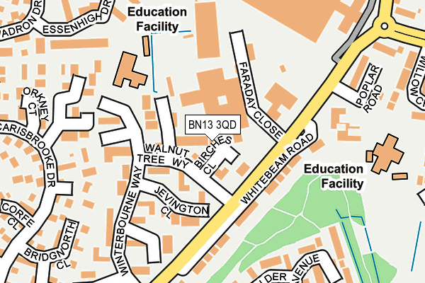 BN13 3QD map - OS OpenMap – Local (Ordnance Survey) BN13 3QD map - OS OpenMap – Local (Ordnance Survey)