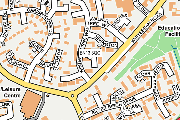 BN13 3QG map - OS OpenMap – Local (Ordnance Survey) BN13 3QG map - OS OpenMap – Local (Ordnance Survey)