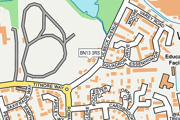 BN13 3RS map - OS OpenMap – Local (Ordnance Survey) BN13 3RS map - OS OpenMap – Local (Ordnance Survey)