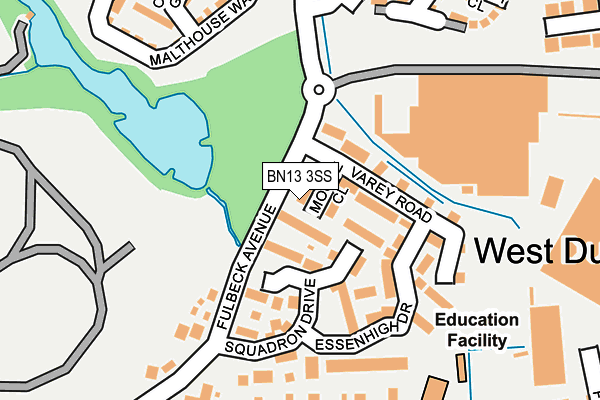 BN13 3SS map - OS OpenMap – Local (Ordnance Survey) BN13 3SS map - OS OpenMap – Local (Ordnance Survey)