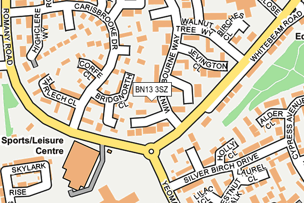 BN13 3SZ map - OS OpenMap – Local (Ordnance Survey) BN13 3SZ map - OS OpenMap – Local (Ordnance Survey)