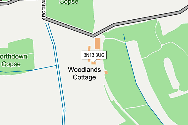 BN13 3UG map - OS OpenMap – Local (Ordnance Survey) BN13 3UG map - OS OpenMap – Local (Ordnance Survey)
