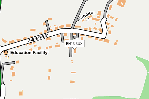 BN13 3UX map - OS OpenMap – Local (Ordnance Survey) BN13 3UX map - OS OpenMap – Local (Ordnance Survey)