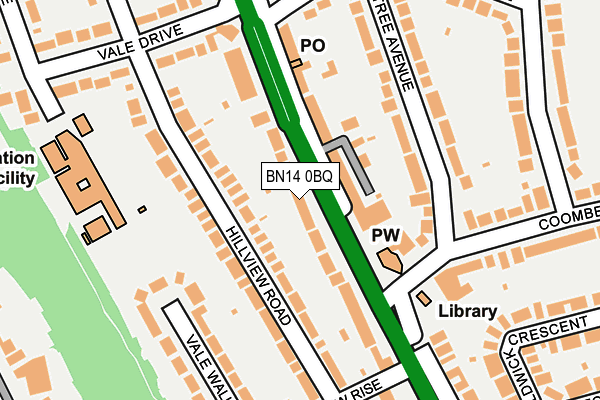 BN14 0BQ map - OS OpenMap – Local (Ordnance Survey) BN14 0BQ map - OS OpenMap – Local (Ordnance Survey)