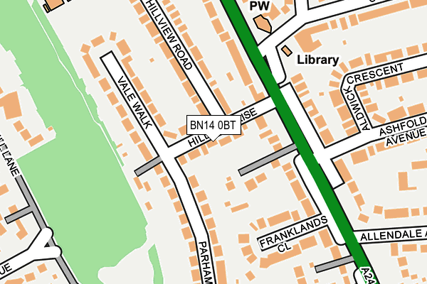 BN14 0BT map - OS OpenMap – Local (Ordnance Survey) BN14 0BT map - OS OpenMap – Local (Ordnance Survey)