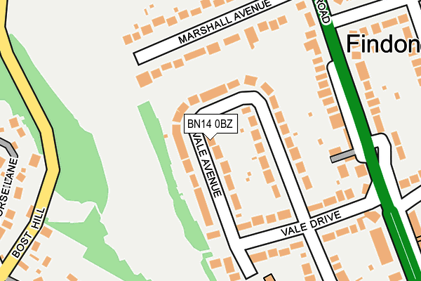 BN14 0BZ map - OS OpenMap – Local (Ordnance Survey) BN14 0BZ map - OS OpenMap – Local (Ordnance Survey)