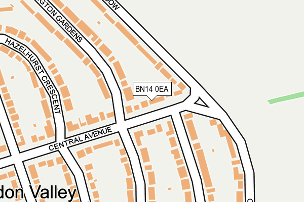 BN14 0EA map - OS OpenMap – Local (Ordnance Survey) BN14 0EA map - OS OpenMap – Local (Ordnance Survey)