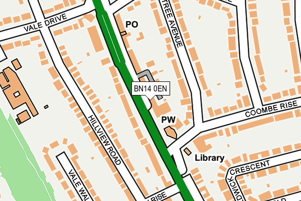 BN14 0EN map - OS OpenMap – Local (Ordnance Survey) BN14 0EN map - OS OpenMap – Local (Ordnance Survey)