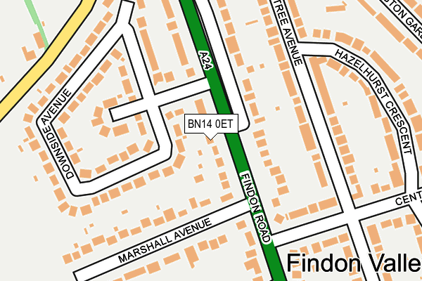 BN14 0ET map - OS OpenMap – Local (Ordnance Survey) BN14 0ET map - OS OpenMap – Local (Ordnance Survey)