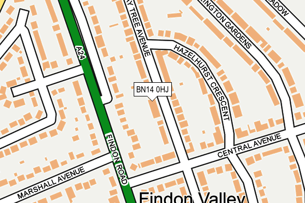 BN14 0HJ map - OS OpenMap – Local (Ordnance Survey) BN14 0HJ map - OS OpenMap – Local (Ordnance Survey)