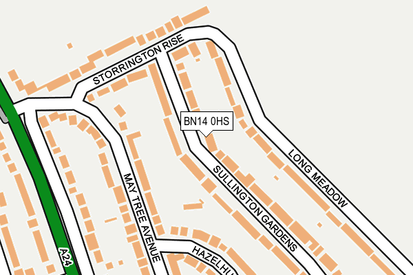 BN14 0HS map - OS OpenMap – Local (Ordnance Survey) BN14 0HS map - OS OpenMap – Local (Ordnance Survey)