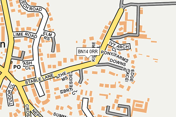 BN14 0RR map - OS OpenMap – Local (Ordnance Survey) BN14 0RR map - OS OpenMap – Local (Ordnance Survey)
