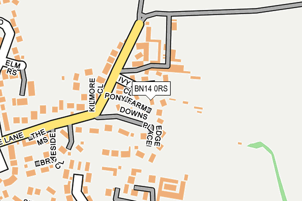BN14 0RS map - OS OpenMap – Local (Ordnance Survey) BN14 0RS map - OS OpenMap – Local (Ordnance Survey)