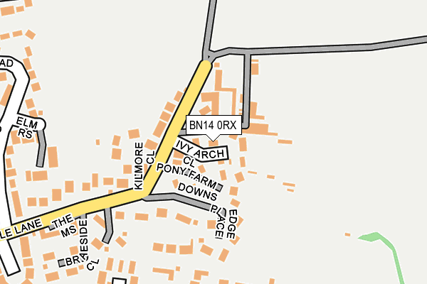 BN14 0RX map - OS OpenMap – Local (Ordnance Survey) BN14 0RX map - OS OpenMap – Local (Ordnance Survey)