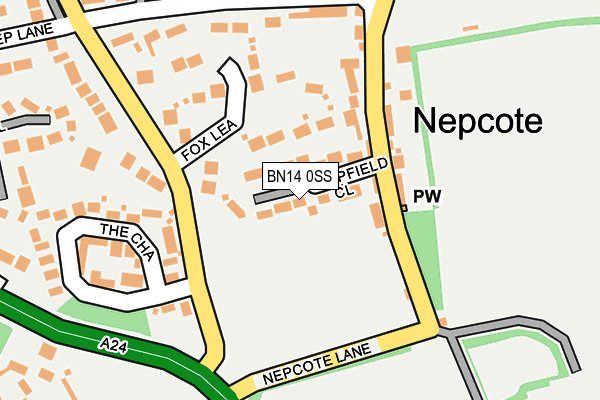 BN14 0SS map - OS OpenMap – Local (Ordnance Survey) BN14 0SS map - OS OpenMap – Local (Ordnance Survey)