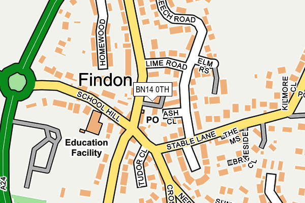 BN14 0TH map - OS OpenMap – Local (Ordnance Survey) BN14 0TH map - OS OpenMap – Local (Ordnance Survey)