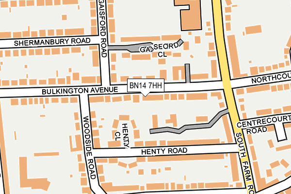BN14 7HH map - OS OpenMap – Local (Ordnance Survey) BN14 7HH map - OS OpenMap – Local (Ordnance Survey)