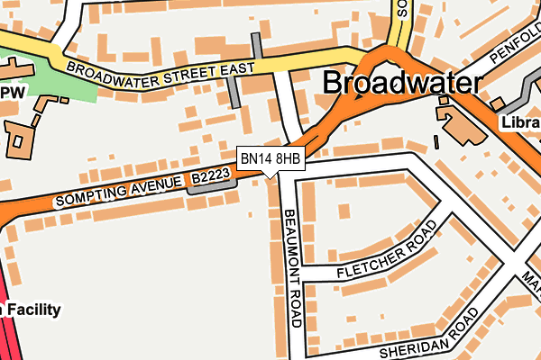 BN14 8HB map - OS OpenMap – Local (Ordnance Survey) BN14 8HB map - OS OpenMap – Local (Ordnance Survey)
