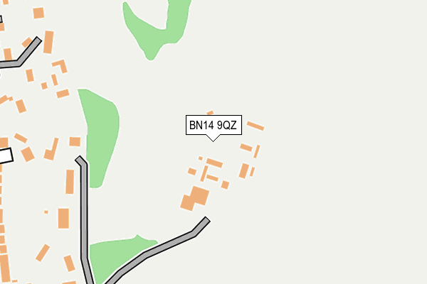 BN14 9QZ map - OS OpenMap – Local (Ordnance Survey)