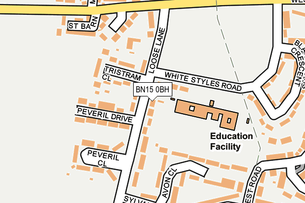 BN15 0BH map - OS OpenMap – Local (Ordnance Survey) BN15 0BH map - OS OpenMap – Local (Ordnance Survey)
