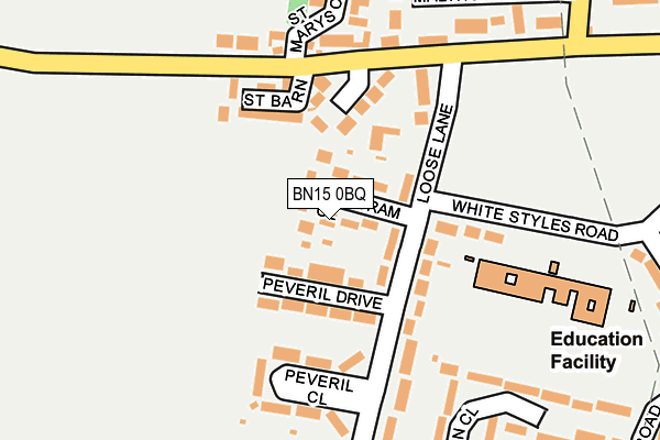 BN15 0BQ map - OS OpenMap – Local (Ordnance Survey) BN15 0BQ map - OS OpenMap – Local (Ordnance Survey)