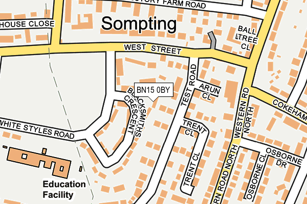 BN15 0BY map - OS OpenMap – Local (Ordnance Survey) BN15 0BY map - OS OpenMap – Local (Ordnance Survey)
