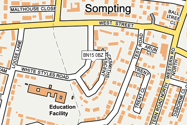 BN15 0BZ map - OS OpenMap – Local (Ordnance Survey) BN15 0BZ map - OS OpenMap – Local (Ordnance Survey)