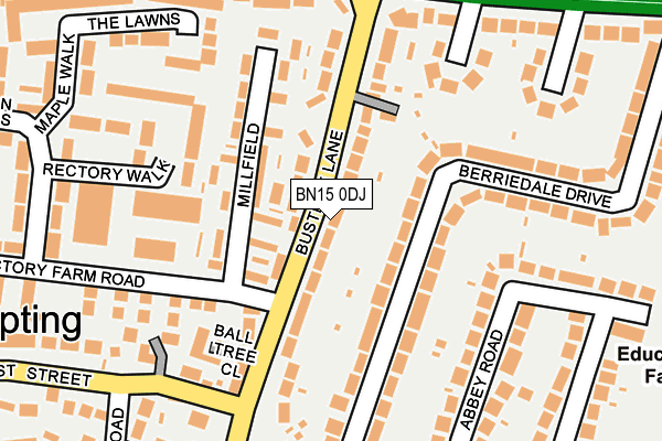 BN15 0DJ map - OS OpenMap – Local (Ordnance Survey) BN15 0DJ map - OS OpenMap – Local (Ordnance Survey)