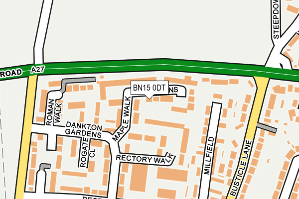 BN15 0DT map - OS OpenMap – Local (Ordnance Survey) BN15 0DT map - OS OpenMap – Local (Ordnance Survey)