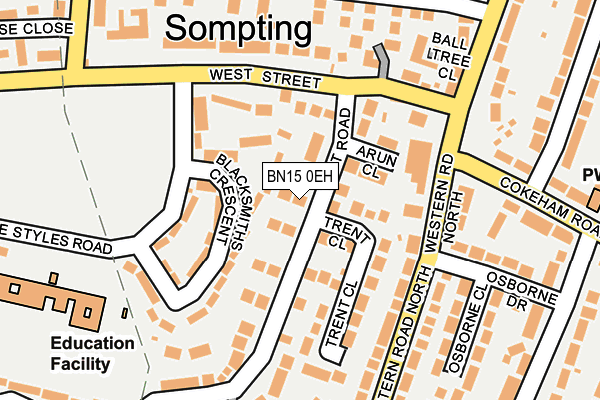 BN15 0EH map - OS OpenMap – Local (Ordnance Survey) BN15 0EH map - OS OpenMap – Local (Ordnance Survey)