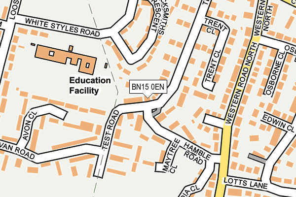 BN15 0EN map - OS OpenMap – Local (Ordnance Survey) BN15 0EN map - OS OpenMap – Local (Ordnance Survey)