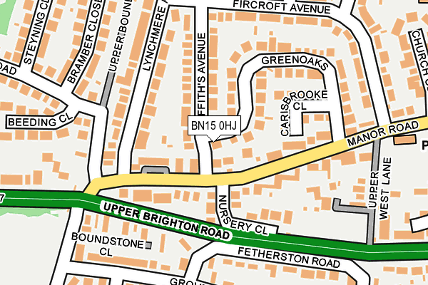 BN15 0HJ map - OS OpenMap – Local (Ordnance Survey) BN15 0HJ map - OS OpenMap – Local (Ordnance Survey)