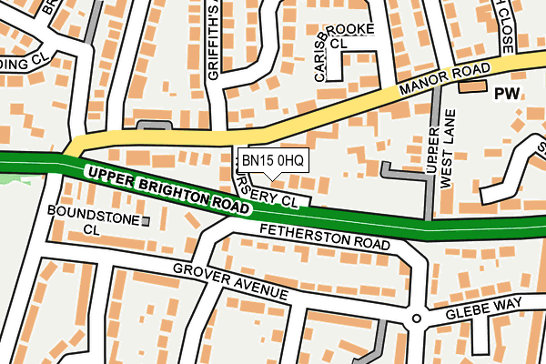 BN15 0HQ map - OS OpenMap – Local (Ordnance Survey)