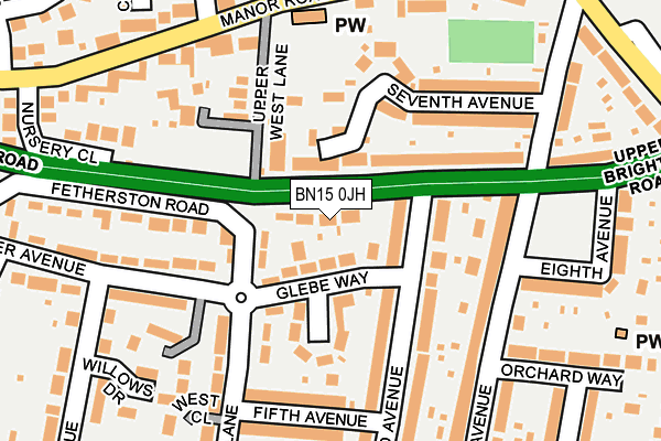 BN15 0JH map - OS OpenMap – Local (Ordnance Survey) BN15 0JH map - OS OpenMap – Local (Ordnance Survey)