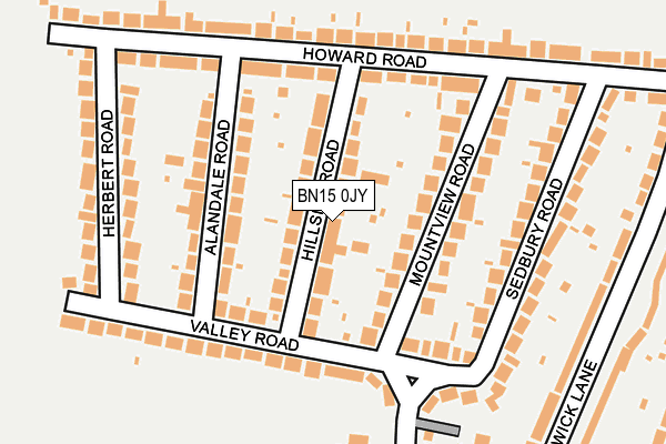 BN15 0JY map - OS OpenMap – Local (Ordnance Survey)