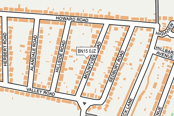 BN15 0JZ map - OS OpenMap – Local (Ordnance Survey) BN15 0JZ map - OS OpenMap – Local (Ordnance Survey)
