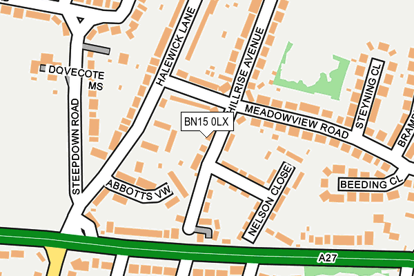 BN15 0LX map - OS OpenMap – Local (Ordnance Survey) BN15 0LX map - OS OpenMap – Local (Ordnance Survey)